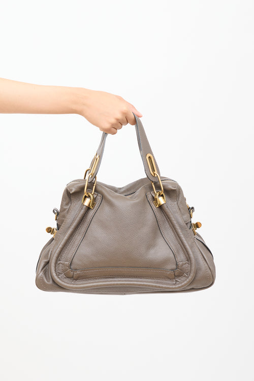 Chloé Taupe Paraty Leather Bag