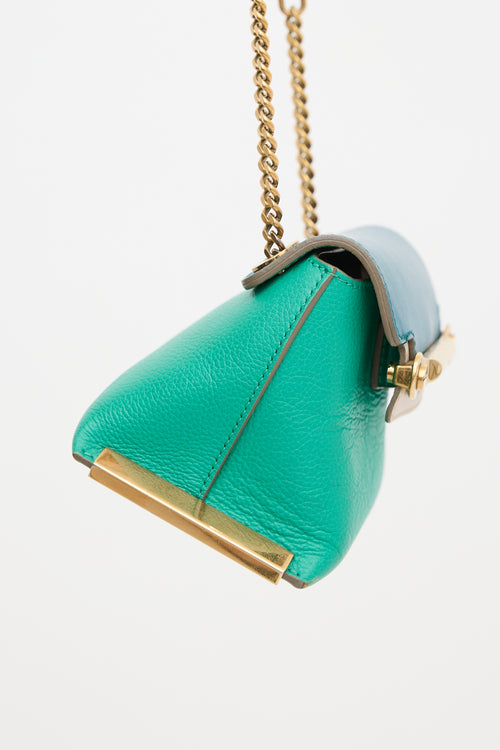 Chloé Tricolour Leather Mini Clare Bag