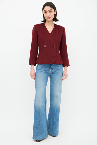 Chloé Vintage Burgundy Double Breasted Blazer