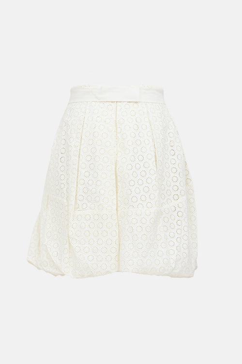 Chloé Eyelet Bow Skirt