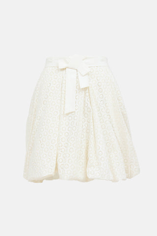 Chloé Eyelet Bow Skirt