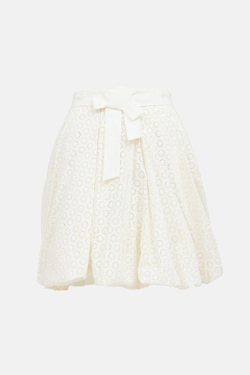 Chloé Eyelet Bow Skirt
