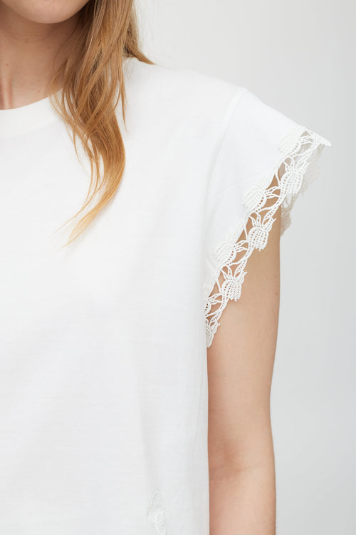 Chloé White Lace T-Shirt