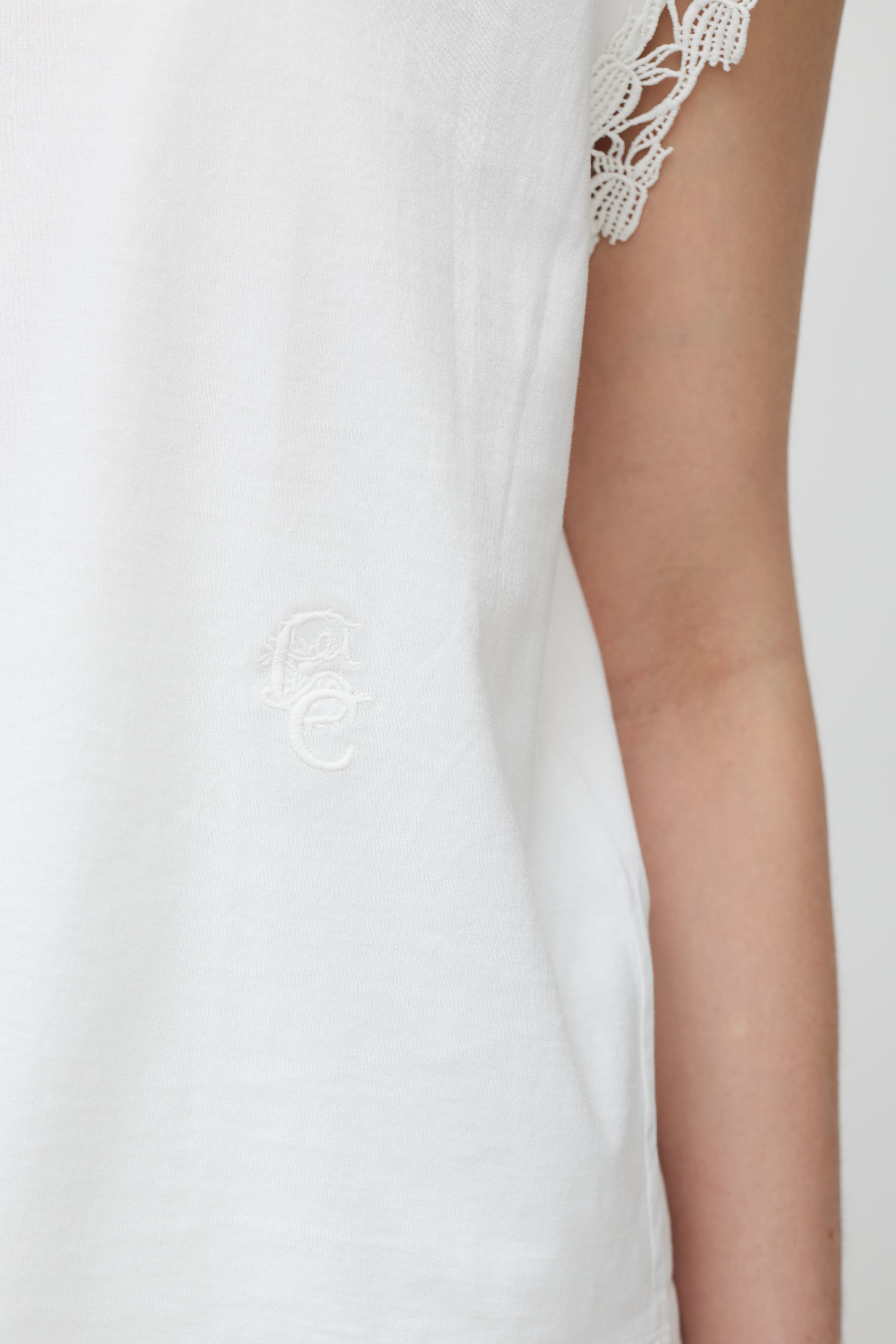 Chloé // White Lace T-Shirt – VSP Consignment