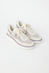 Chloé White & Purple Nama Sneaker