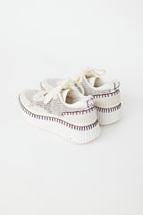 Chloé White & Purple Nama Sneaker