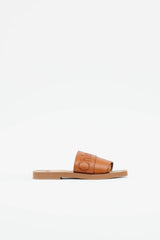 Chloé Woody Leather Logo Slide