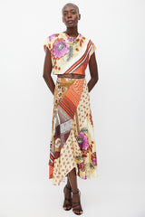 Chloé Yellow & Multicolour Floral Silk Co-Ord Set