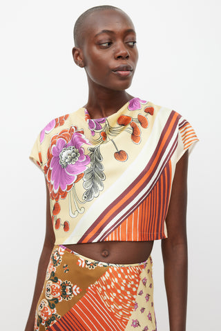 Chloé Yellow & Multicolour Floral Silk Co-Ord Set