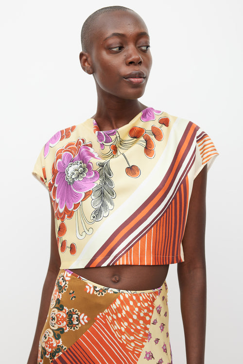 Chloé Yellow & Multicolour Floral Silk Co-Ord Set