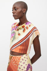 Chloé Yellow & Multicolour Floral Silk Co-Ord Set