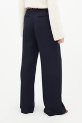 Chloé Navy & Brown Wide Leg Trouser