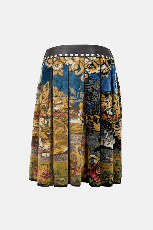 Chopova Lowena Velvet Tapestry Carabiner Skirt