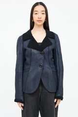 Christ Leather Shearling Coat