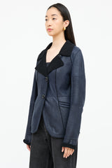 Christ Leather Shearling Coat