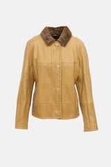 Christ Leather Shearling Jacket