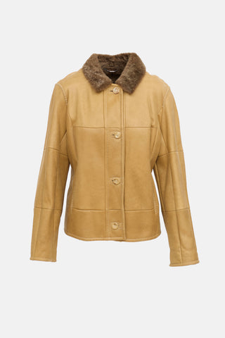 Christ Leather Shearling Jacket