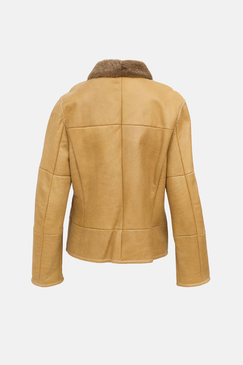 Christ Leather Shearling Jacket