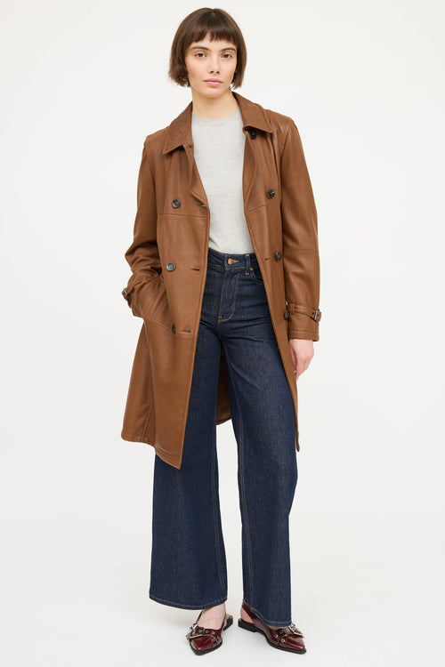 ChristLeather Trench Coat