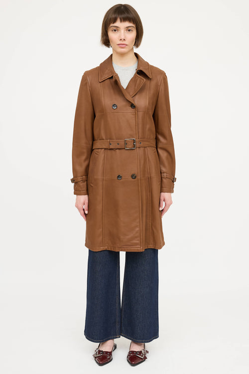 ChristLeather Trench Coat