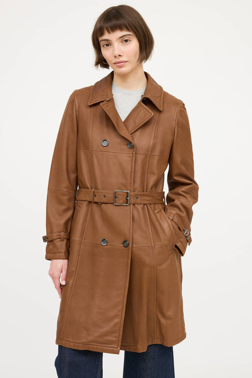 ChristLeather Trench Coat