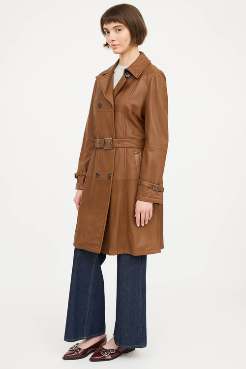 ChristLeather Trench Coat