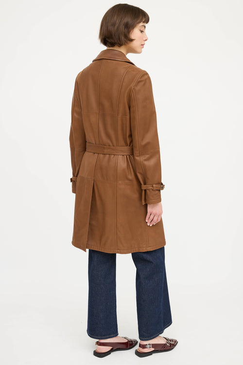 ChristLeather Trench Coat