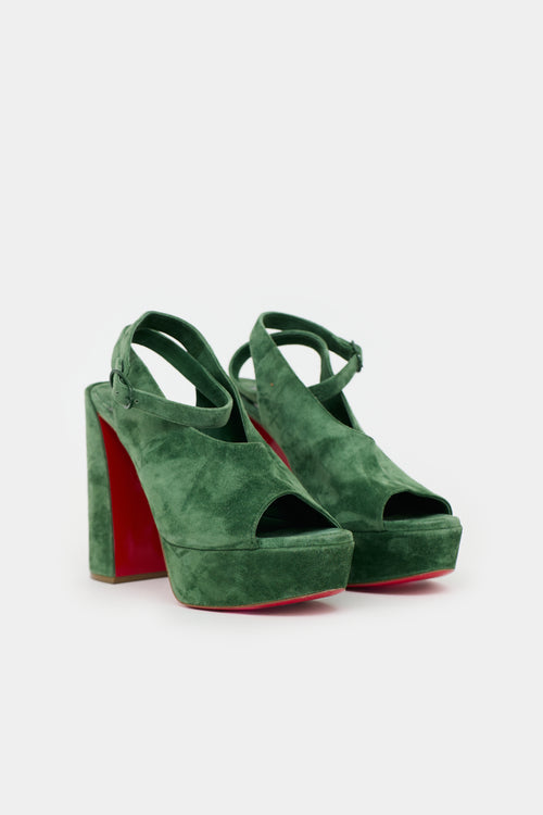 Christian Louboutin Suede Platform Sandal