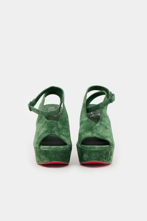 Christian Louboutin Suede Platform Sandal