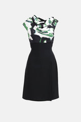 Dior Floral Cowl Neck Midi Dress