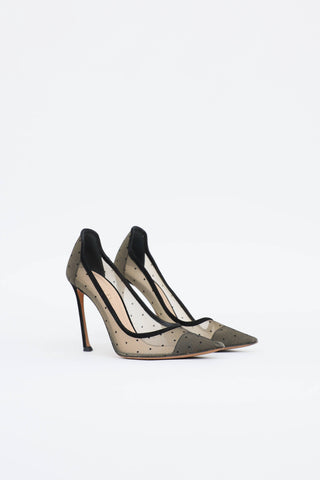 Dior Mesh Polka Dot Pump