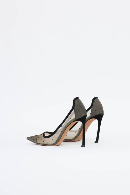 Dior Mesh Polka Dot Pump