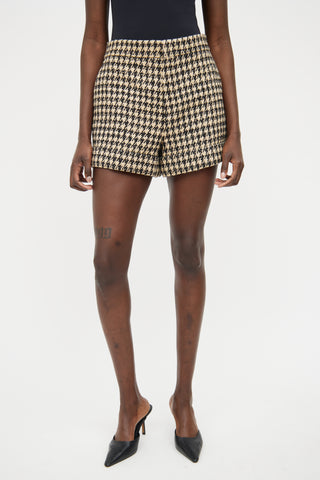 Houndstooth Tweed Shorts
