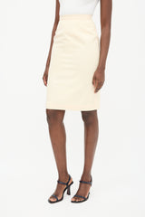  Vintage Cream Wool Skirt