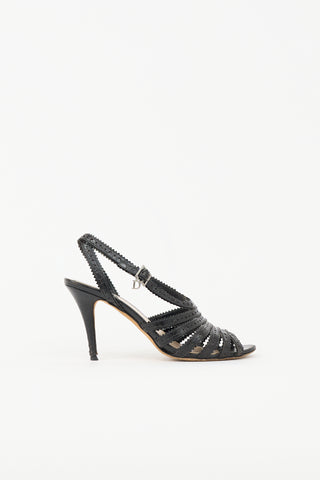 Dior Leather Perforated Strappy Sandal