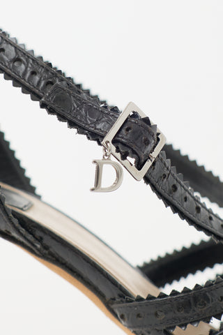 Dior Leather Perforated Strappy Sandal