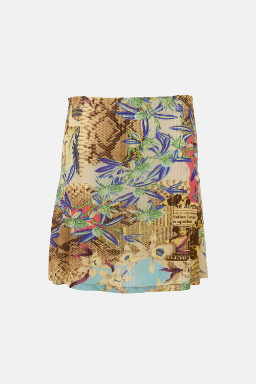 Christian Lacroix Bazar 1990s Printed Skirt