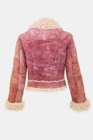Christian Lacroix Vintage Bleached Shearling Jacket
