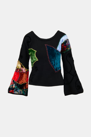 Christian Lacroix FW 1989 Wool Patchwork Top