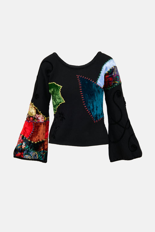 Christian Lacroix FW 1989 Wool Patchwork Top