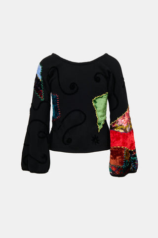 Christian Lacroix FW 1989 Wool Patchwork Top