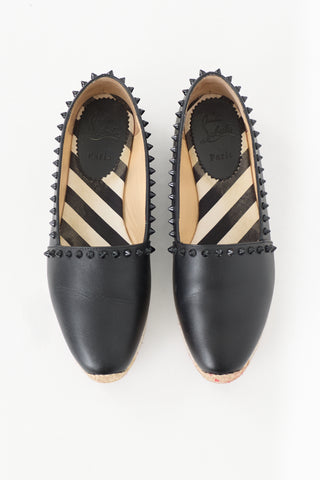 Christian Louboutin Leather Ares Espadrille Flat