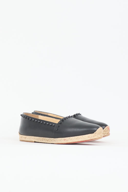 Christian Louboutin Leather Ares Espadrille Flat