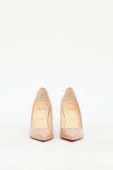 Christian Louboutin Beige Patent Leather Kate Heel