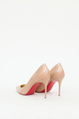 Christian Louboutin Beige Patent Leather Kate Heel