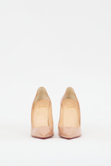 Christian Louboutin Beige Patent Leather Kate 100 Pump
