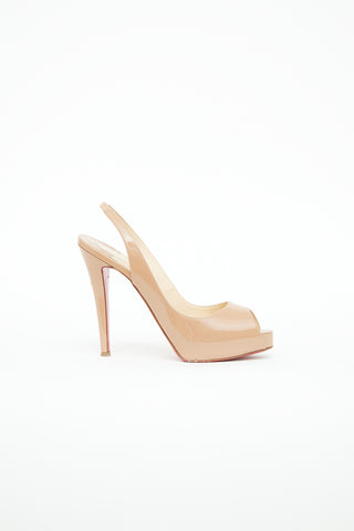 Christian Louboutin Beige Patent Leather New Very Privé Pump