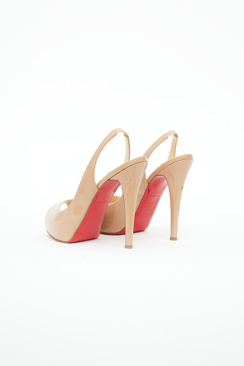 Christian Louboutin Beige Patent Leather New Very Privé Pump