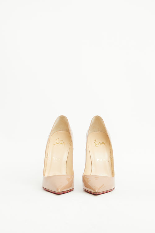 Christian Louboutin Beige Patent Leather So Kate Pump