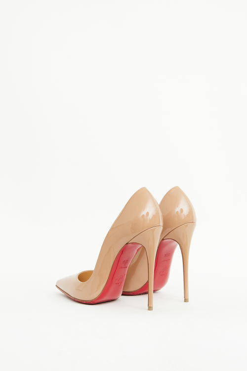 Christian Louboutin Beige Patent Leather So Kate Pump